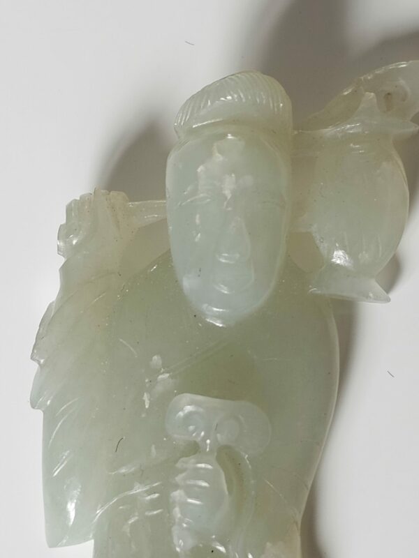 Pale Jade Carved Figure - Image 3