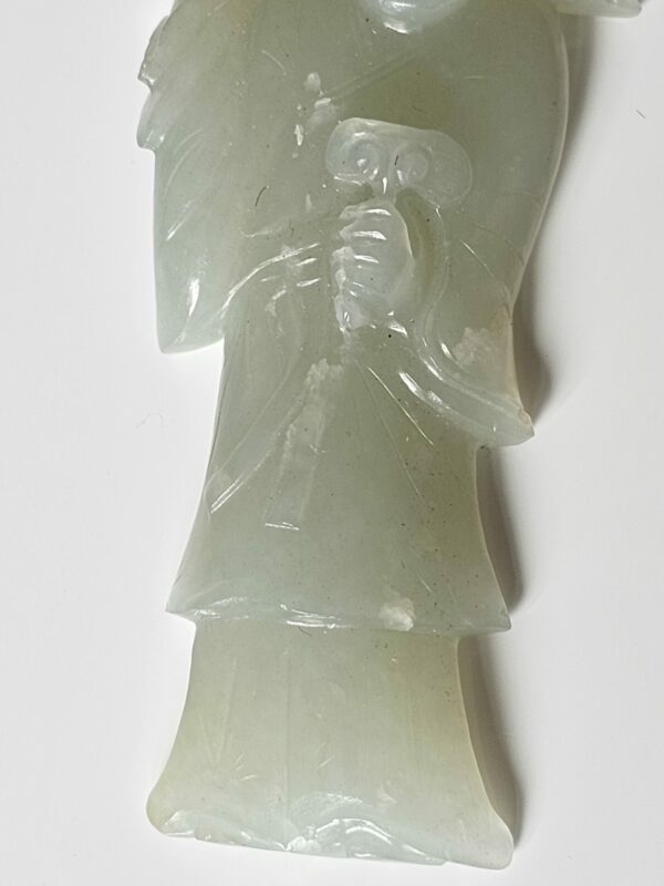 Pale Jade Carved Figure - Image 2