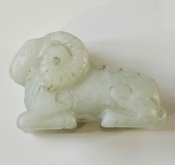 Jade Ram Netsuke