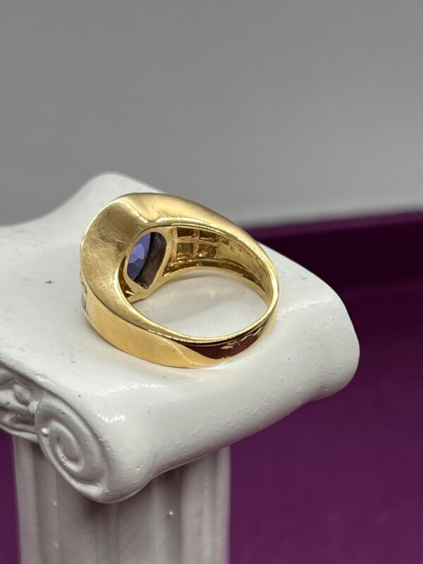 18ct gold tanzanite and diamond ring - Image 3