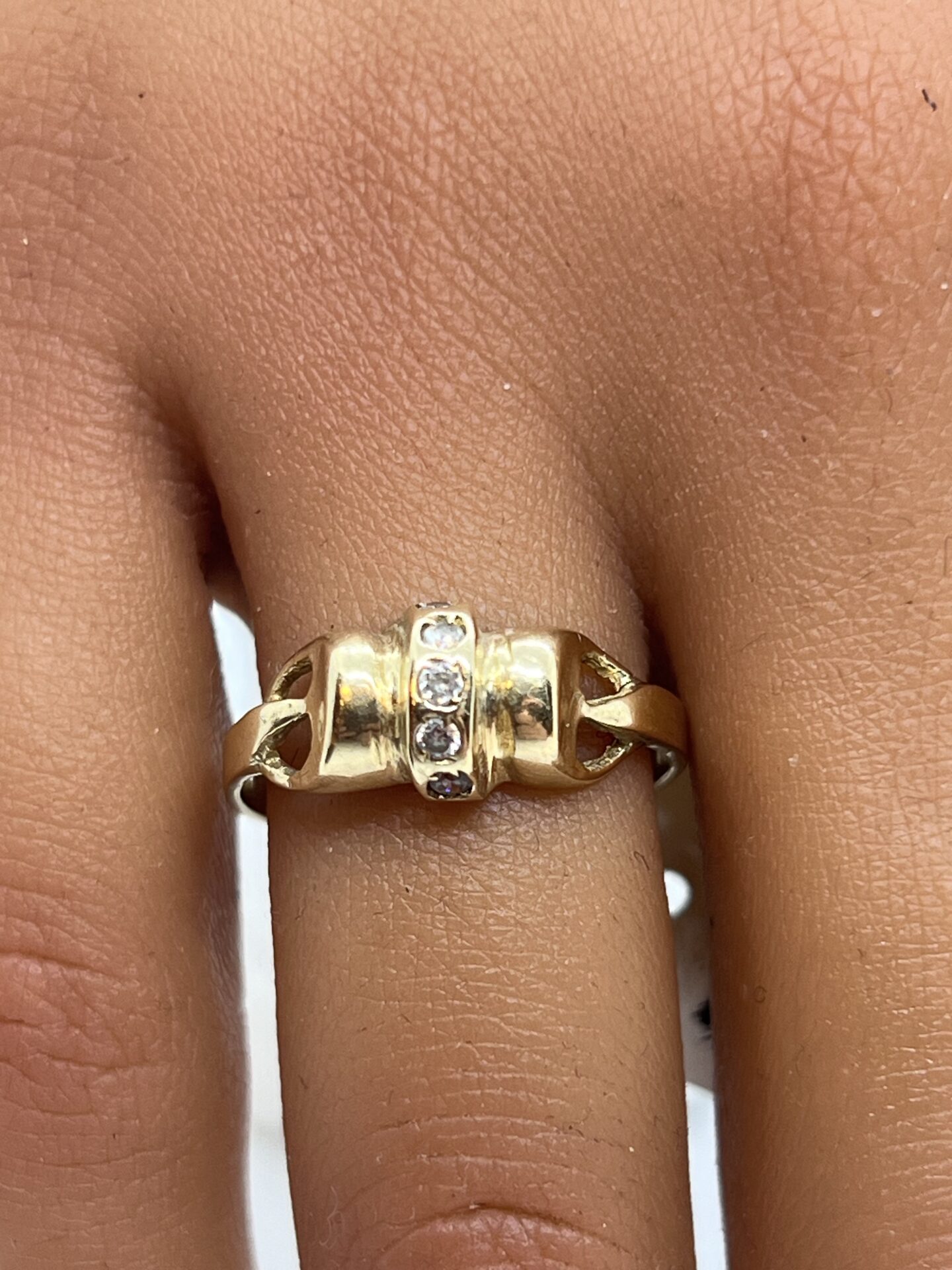 14ct Turkish gold ladies ring RUSTIC RETRO
