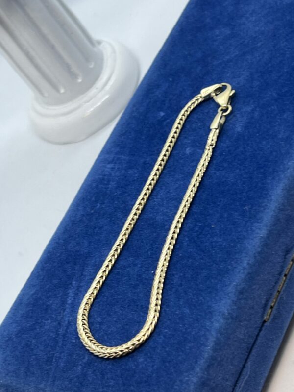 14ct gold tight link bracelet - Image 3