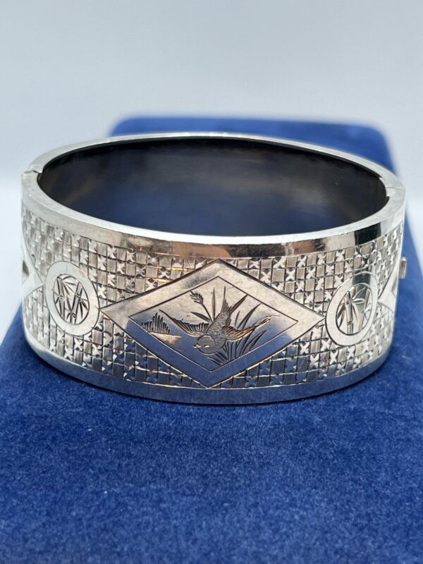 James Fenton antique silver cuff bangle