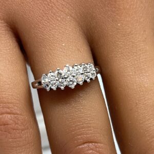 14ct white gold and diamond dress ring