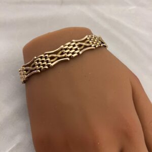Vintage 9ct gold gate bracelet