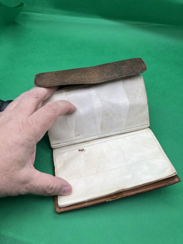 Antique leather fly wallet - Image 4