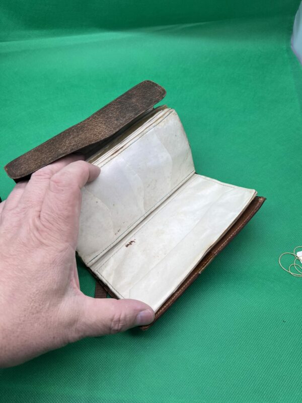 Antique leather fly wallet - Image 7