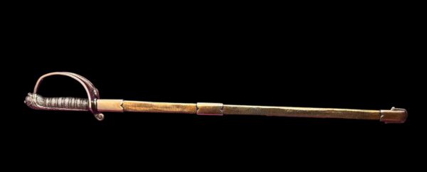 Asprey of London silver gilt basket sword letter opener - Image 2