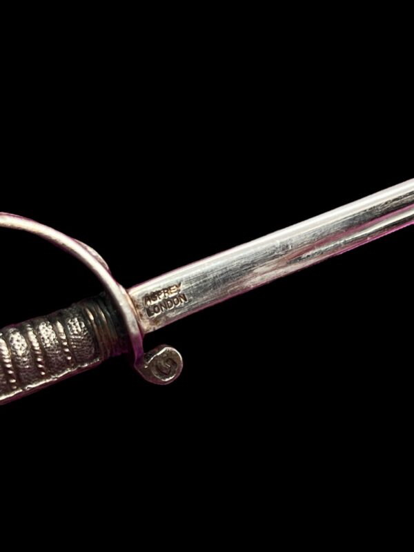 Asprey of London silver gilt basket sword letter opener - Image 7