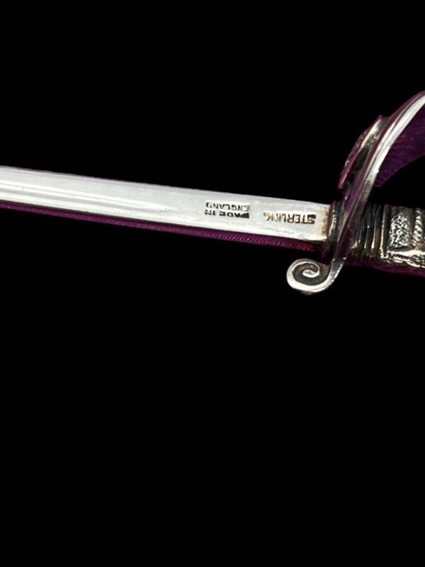 Asprey of London silver gilt basket sword letter opener - Image 8