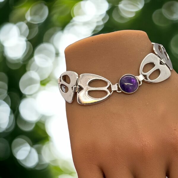 Liberty of London silver and amethyst bracelet