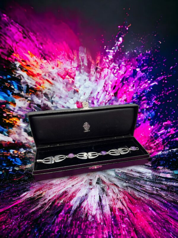 Liberty of London silver and amethyst bracelet - Image 2