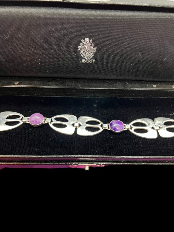Liberty of London silver and amethyst bracelet - Image 3
