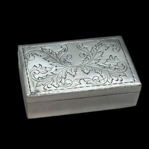 Portuguese silver snuff box antique