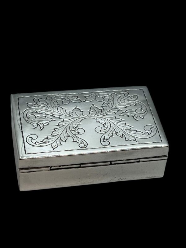 Portuguese silver snuff box antique - Image 3