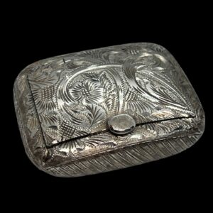 Rare Portuguese solid silver snuff box