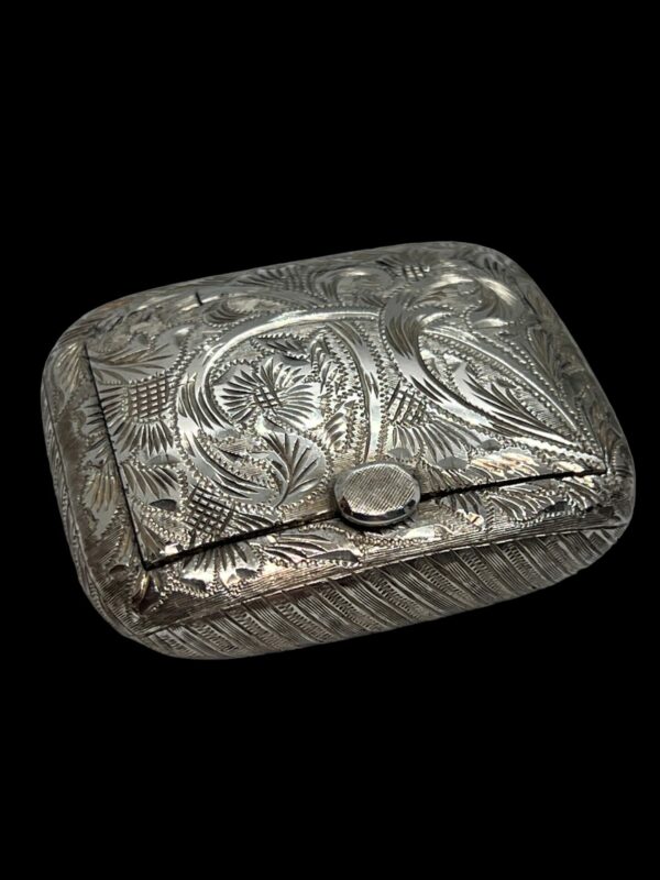 Rare Portuguese solid silver snuff box