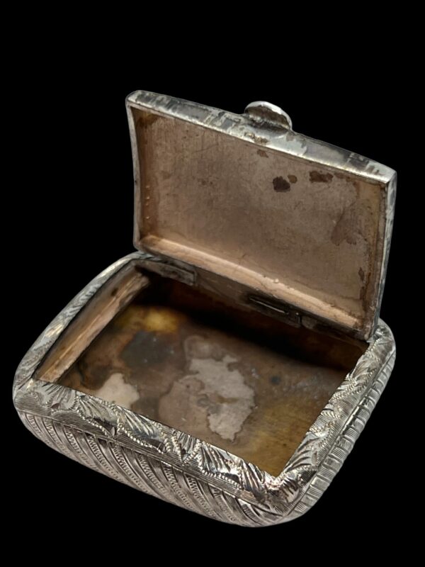 Rare Portuguese solid silver snuff box - Image 5