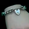 Antique 9ct gold padlock bracelet