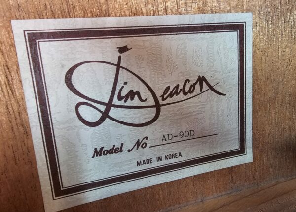 Jim Deacon Acoustic Guitar - Image 3