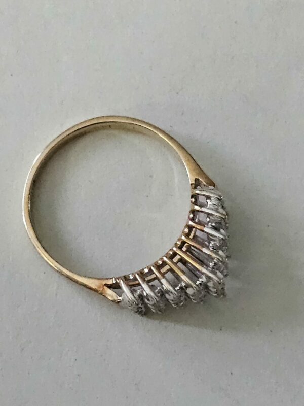 Diamond Cluster Ring 9ct gold - Image 4