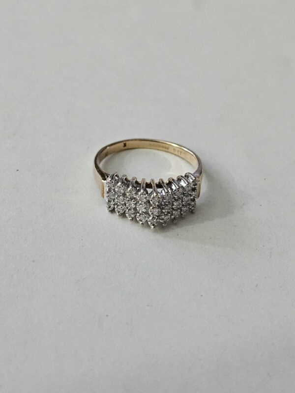 Diamond Cluster Ring 9ct gold - Image 3