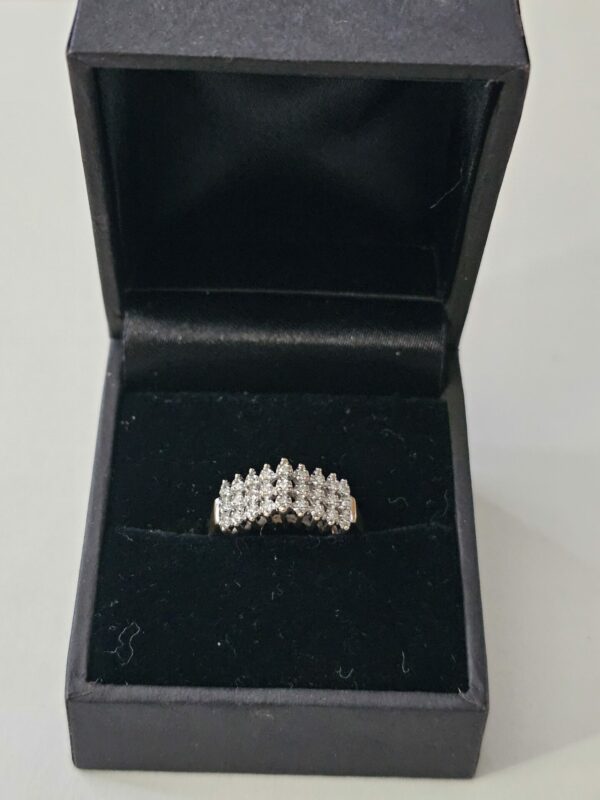 Diamond Cluster Ring 9ct gold - Image 2
