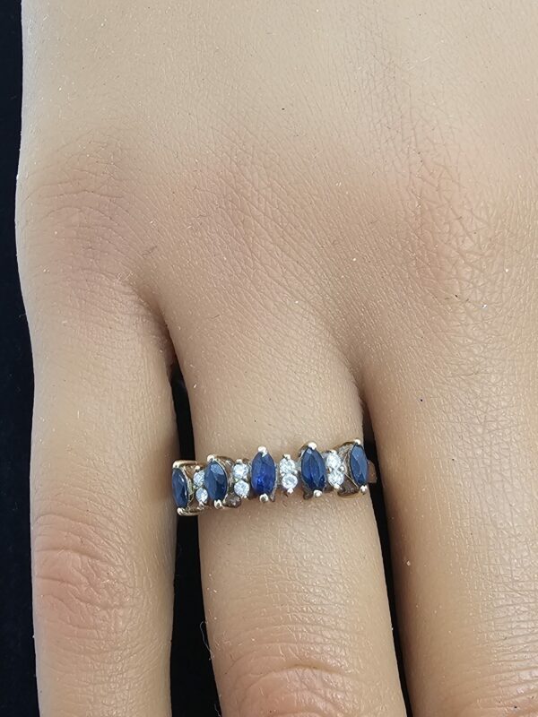 9ct gold Sapphire and Diamond Eternity Ring