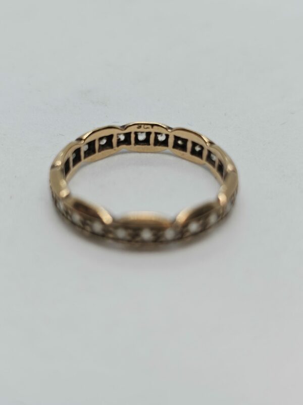 CZ Channel set Eternity Ring 9ct gold - Image 4