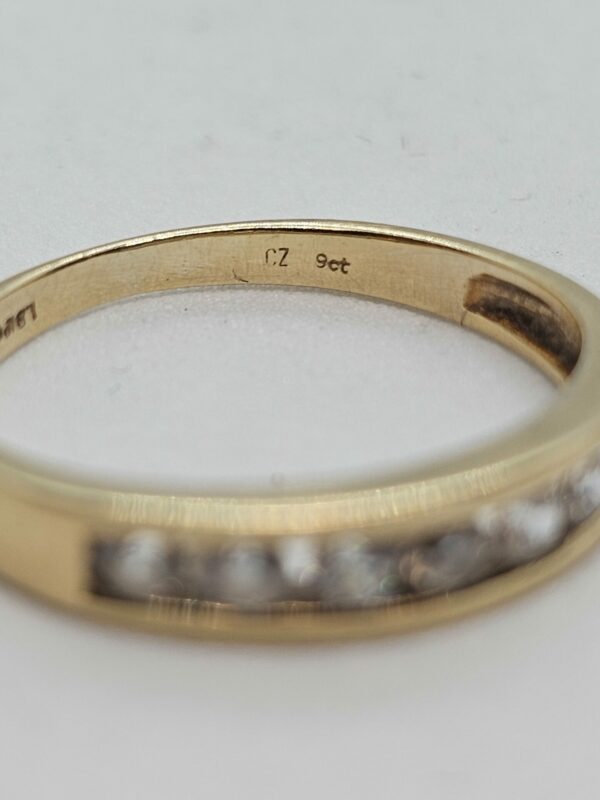 9ct gold Cz Half Eternity Ring - Image 2