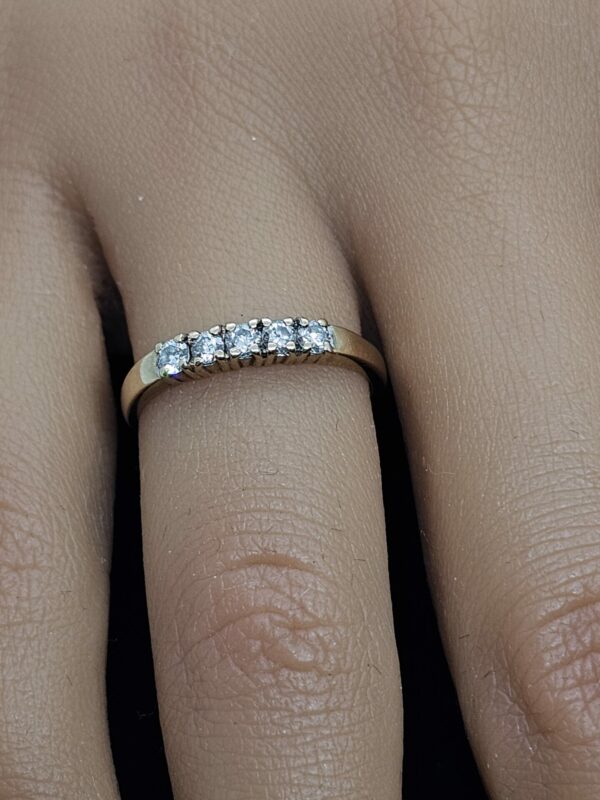 9ct gold 5-stone Diamond Eternity Ring