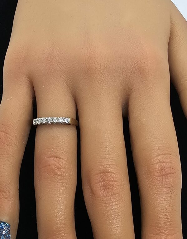 9ct gold Seven stone Diamond half Eternity Ring