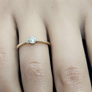 18ct gold Solitaire Diamond Ring