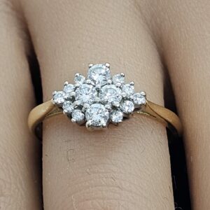 18ct gold Diamond Cluster Ring
