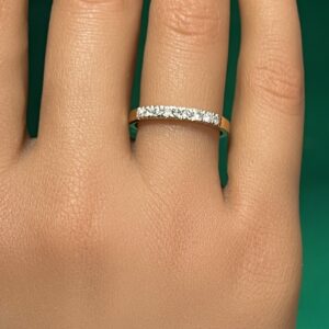 18ct yellow gold and diamond eternity style ladies ring