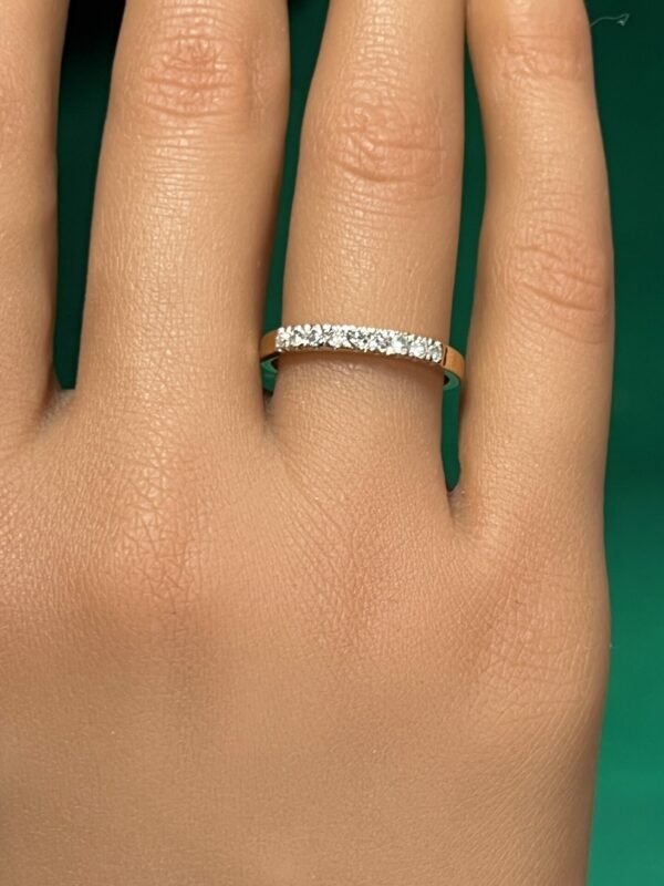 18ct yellow gold and diamond eternity style ladies ring