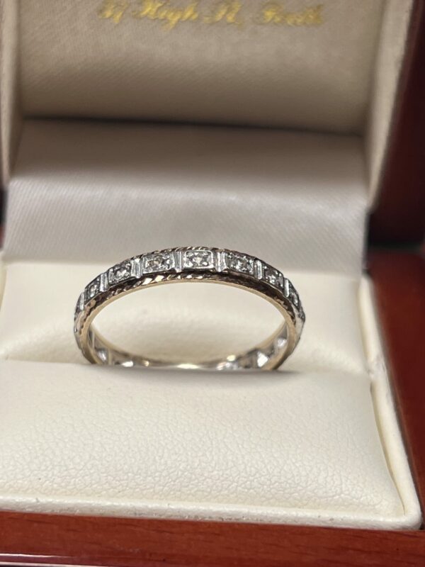 9ct yellow and white stone set full eternity ring - Image 4