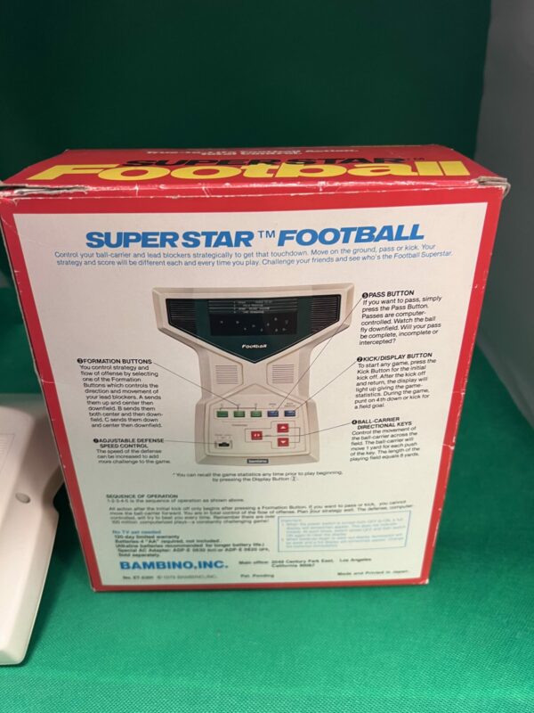 Bambino electronic 1979 super star football game - Image 5