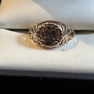 9ct gold Mexican gold coin ring