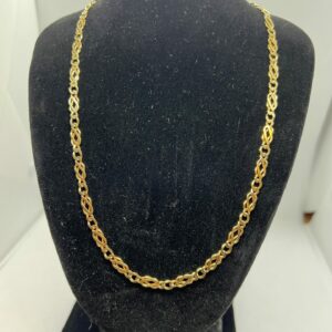 Unisex 9ct gold fancy link chain
