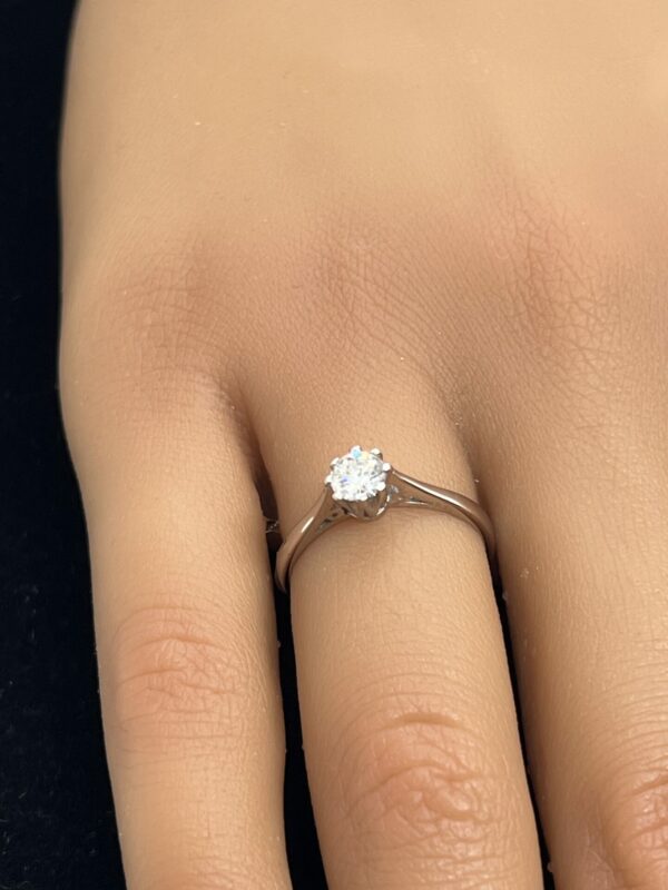 18ct white gold .44 ct diamond solitaire