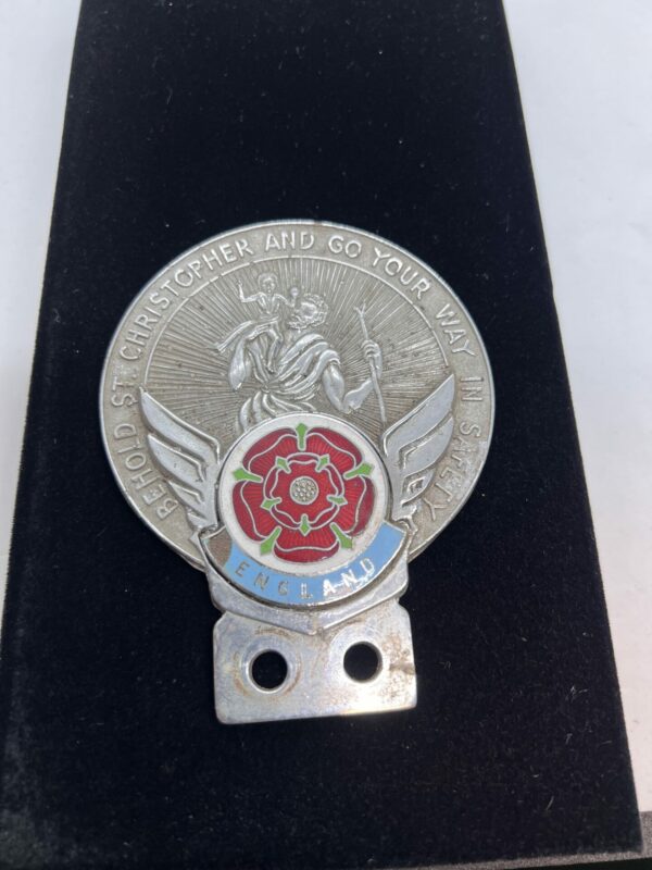 Bar Badge - St Christopher Tudor Rose Vintage