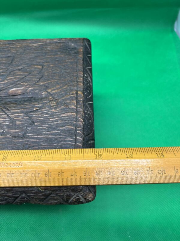 Antique oak footstool prayer stool carved - Image 5