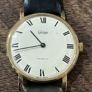 9ct gold golay incabloc gents watch