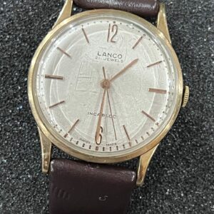 Lanco 21 jewel 9ct gold vintage watch