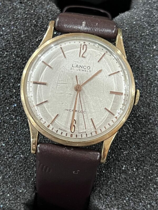 Lanco 21 jewel 9ct gold vintage watch
