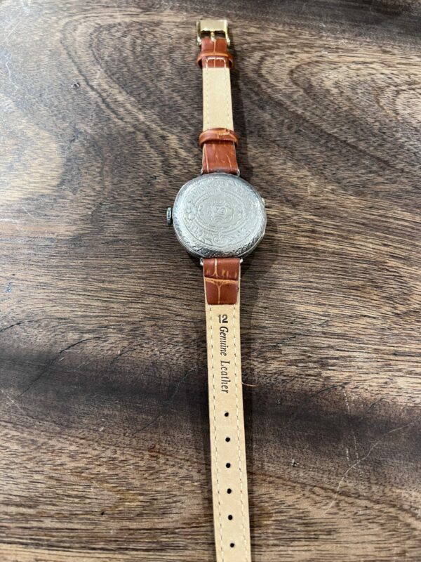 Silver Swiss cased trench watch - Image 4