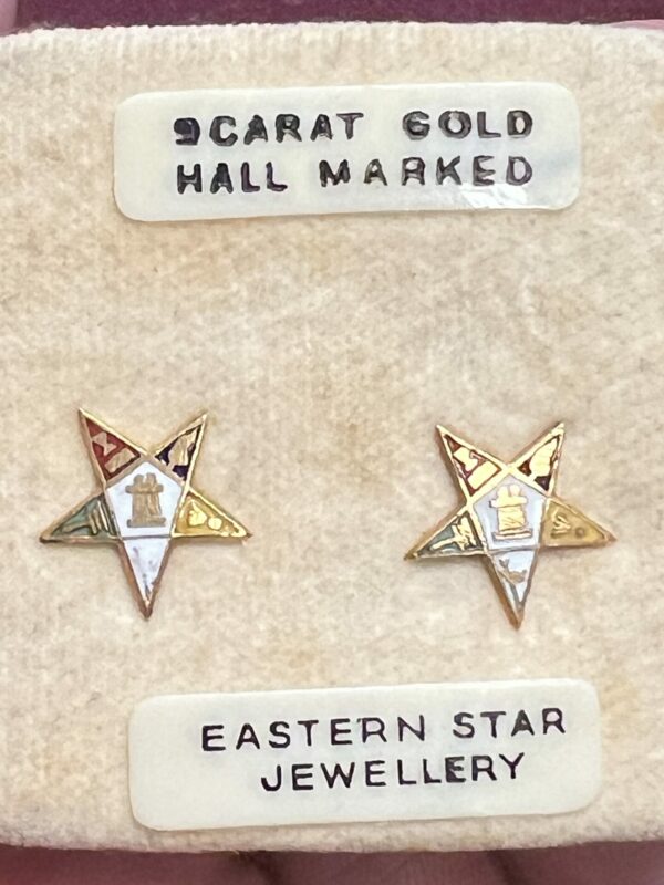 9ct gold eastern star earrings