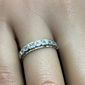 9ct yellow and white gold eternity ring