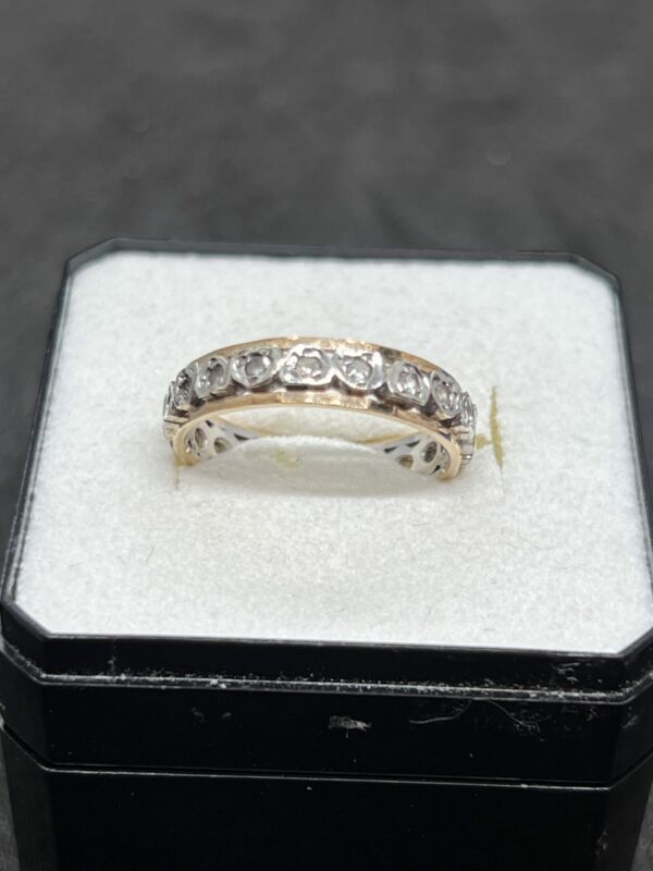 9ct yellow and white gold eternity ring - Image 2
